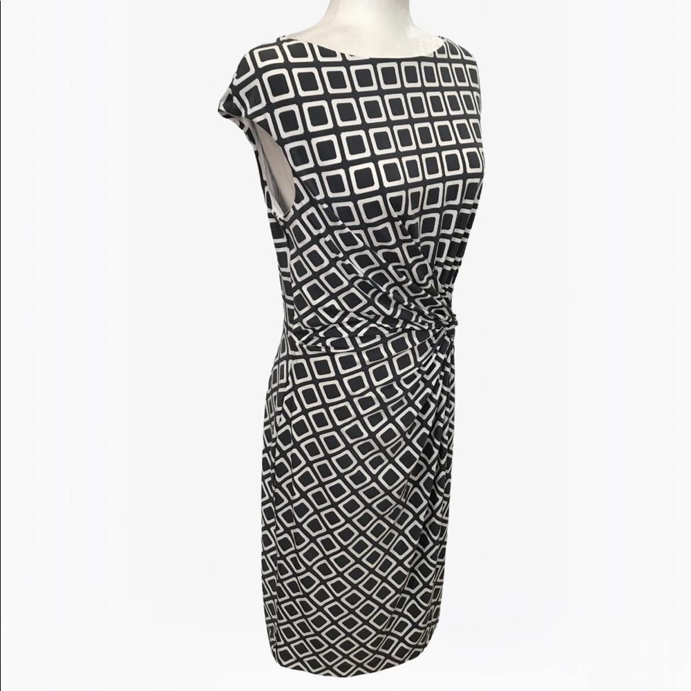 Ralph Lauren Sheath Geo Print Women’s Midi Dress - 10/12 - Picture 8 of 17